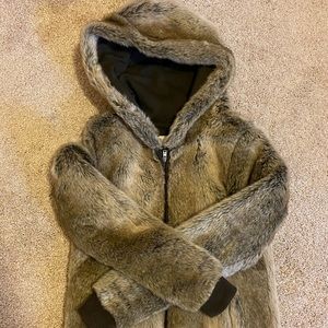 Victoria’s Secret Pink Faux Fur hooded jacket